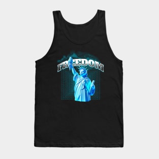 liberty statue parody cat Tank Top